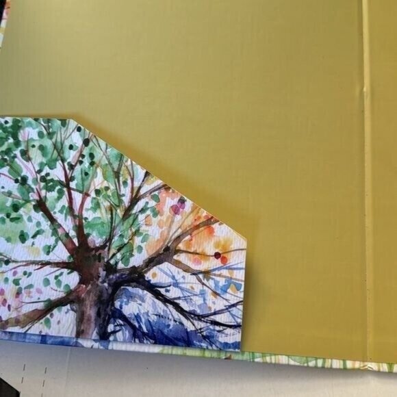 Small hardcover 3 ring binder Pretty Tree clipboard front OC4 - Picture 2 of 4